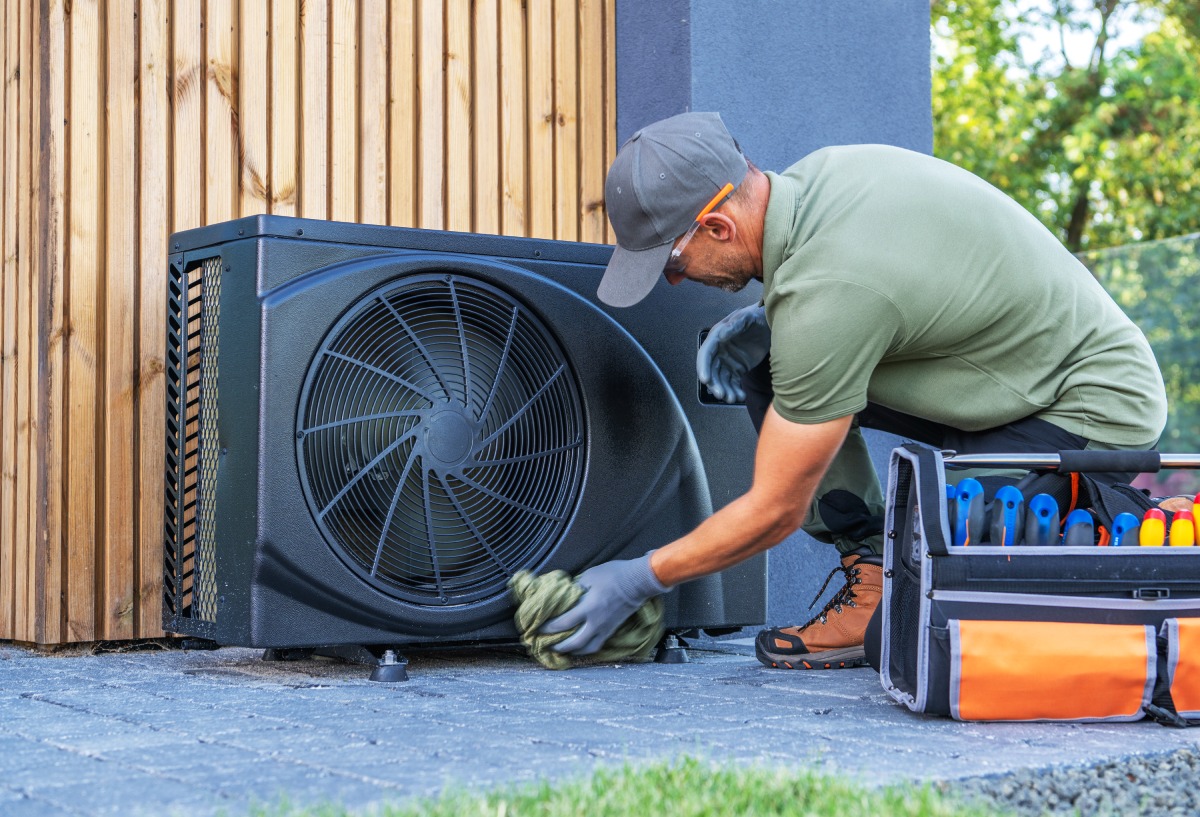 Air-source heat pump installation on a Southwest Florida home by J&D Heating and Air Conditioning